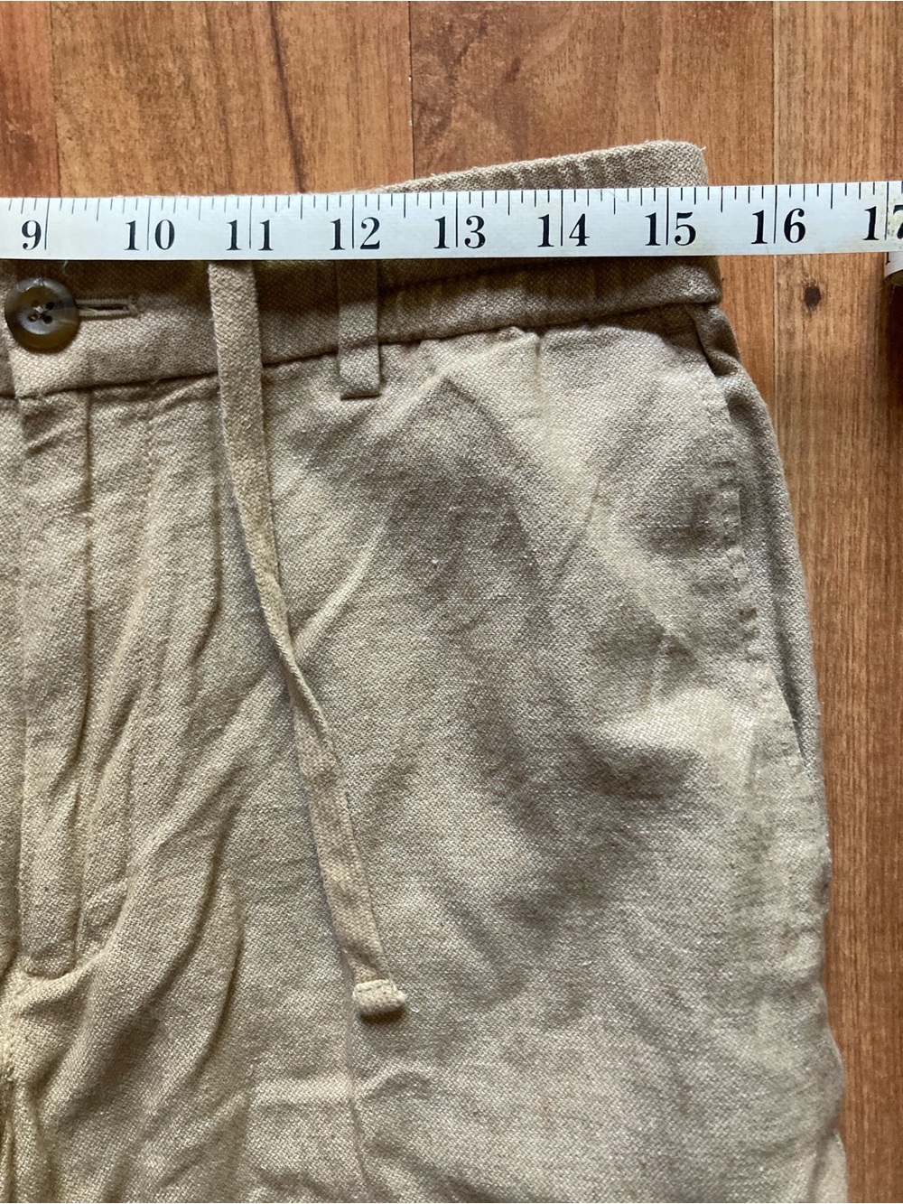 Banana Republic Athletic Fit Linen Cotton Mens 31x30 (26) Beige Pants - Picture 4 of 7